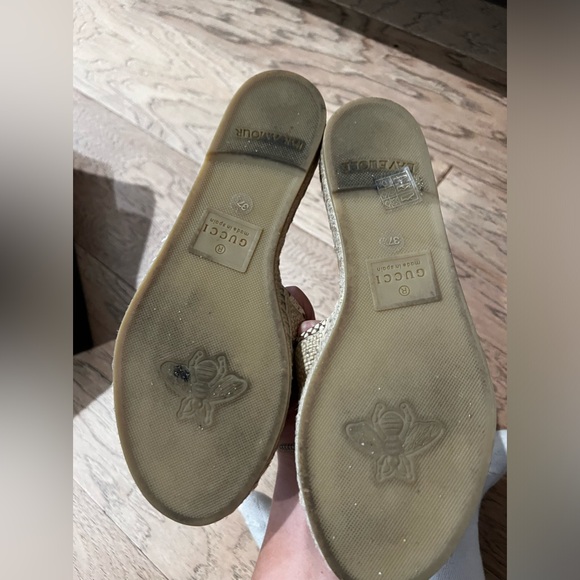 Gucci Raffia slides with snakeskin border - Picture 2 of 3